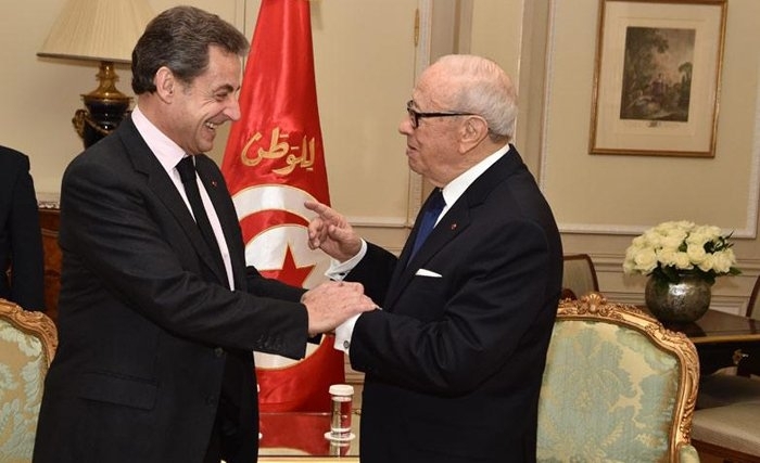 Sarkozy rend visite à Caïd Essebsi Sarkozy rend visite à Caïd Essebsi