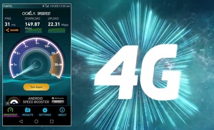 1er test de la 4G : Tunisie Telecom atteint le débit 149,87 Mbps