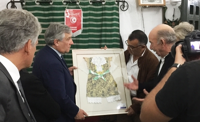 La partie privée de la visite en Tunisie du président du Parlement européen Antonio Tajani: l'hommage à Bettino Craxi