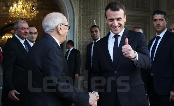 En photos, les moments forts de la visite de Macron à Tunis En photos, les moments forts de la visite de Macron à Tunis