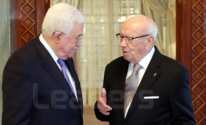 Conversation téléphonique entre Caïd Essebsi et Mahmoud Abbas : La Tunisie renouvelle son soutien à la cause palestinienne