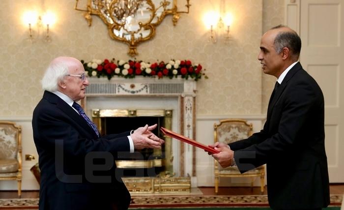L’ambassadeur de Tunisie en Irlande, Nabil Ben Khedher présente ses lettres de créances