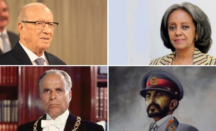 Sahle-Work Zewde et Beji Caïd Essebsi - Habib Bourguiba - Hailé Sélassié Sahle-Work Zewde et Beji Caïd Essebsi - Habib Bourguiba - Hailé Sélassié