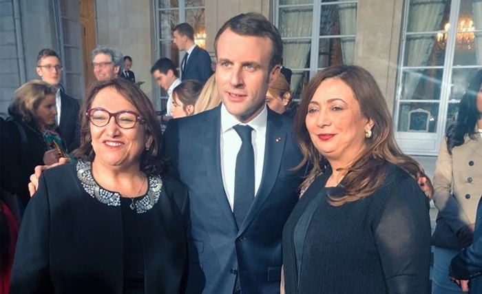 Wided Bouchamaoui chez Macron