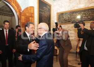 Sarkozy chez Caïd Essebsi et au Bardo : Les photos de sa visite à Tunis