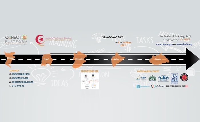 Roadshow CIEP: Siliana, Kef, Kasserine, Gafsa & Tozeur du 9 au 19 Mars Roadshow CIEP: Siliana, Kef, Kasserine, Gafsa & Tozeur du 9 au 19 Mars