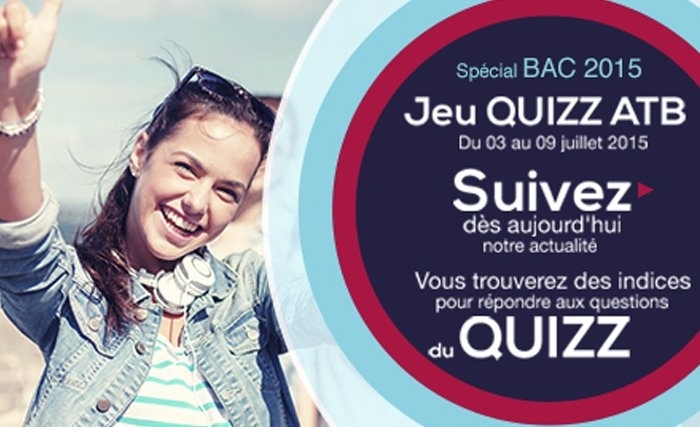 Avec le jeu Quizz de l'ATB, toute la Tunisie fête le bac 2015 Avec le jeu Quizz de l'ATB, toute la Tunisie fête le bac 2015