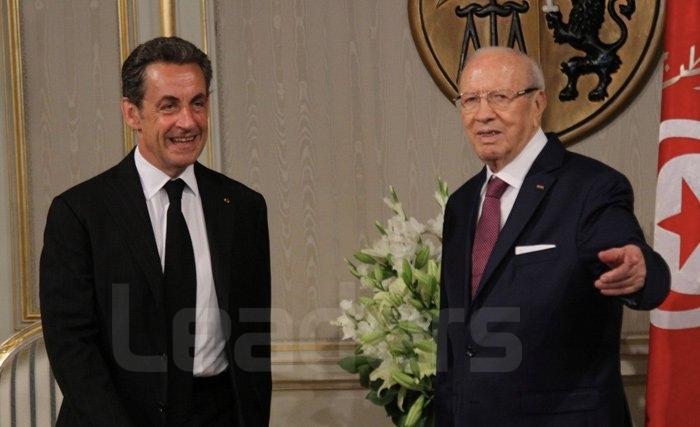 Sarkozy chez Caïd Essebsi et au Bardo : Les photos de sa visite à Tunis