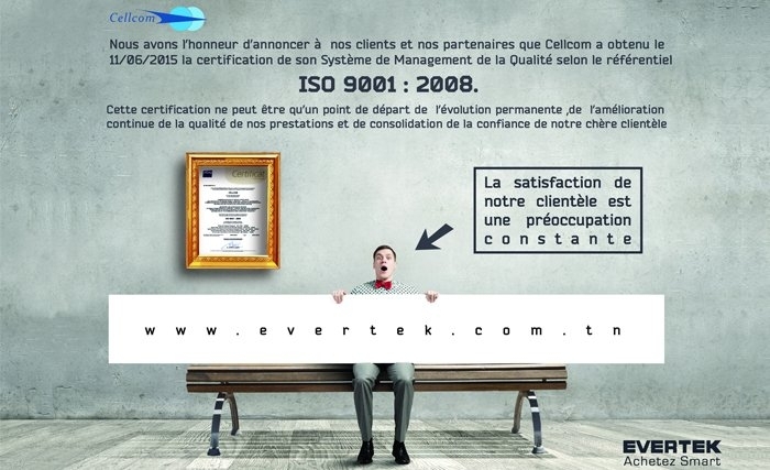 CellCom certifie ISO pour son systeme de managment de qualité CellCom certifie ISO pour son systeme de managment de qualité