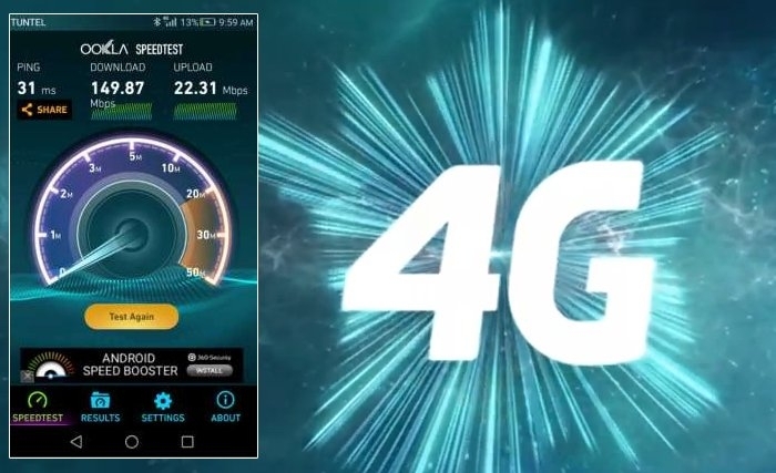 1er test de la 4G : Tunisie Telecom atteint le débit 149,87 Mbps 1er test de la 4G : Tunisie Telecom atteint le débit 149,87 Mbps