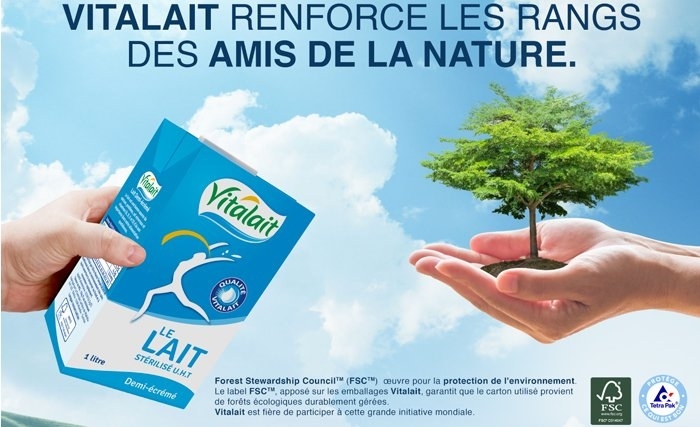 Vitalait introduit les emballages en carton certifiés FSCTM de Tetra Pak®