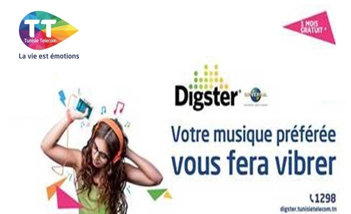 Tunisie Telecom lance l’offre musique la plus généreuse : Digster by TT Tunisie Telecom lance l’offre musique la plus généreuse : Digster by TT