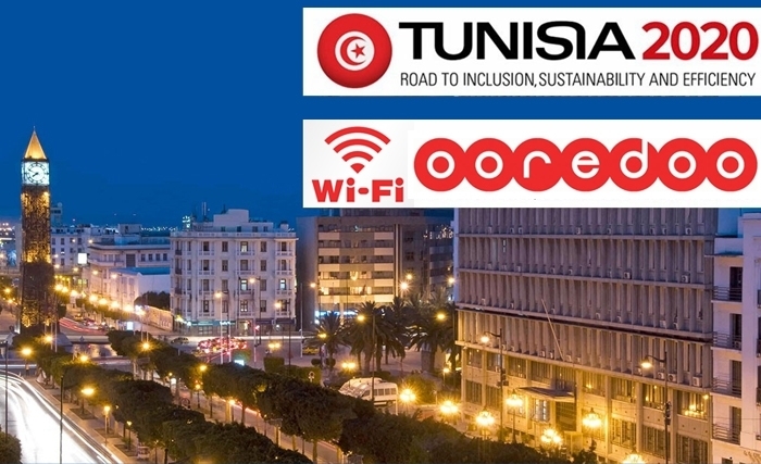 Ooredoo l’accès wifi gratuit durant la Conférence Tunisia 2020