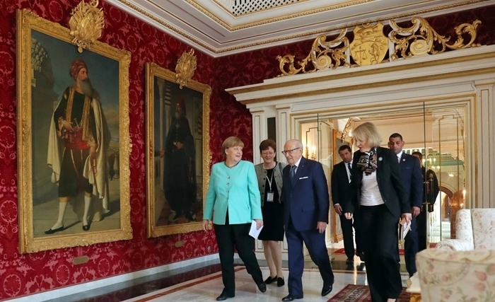 Beji Caïd Essebsi et Angela Merkel Beji Caïd Essebsi et Angela Merkel