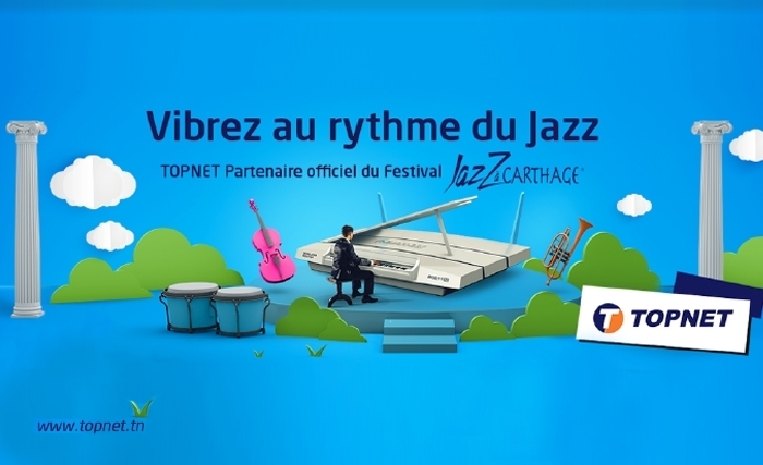 TOPNET, partenaire officiel du festival Jazz à Carthage TOPNET, partenaire officiel du festival Jazz à Carthage
