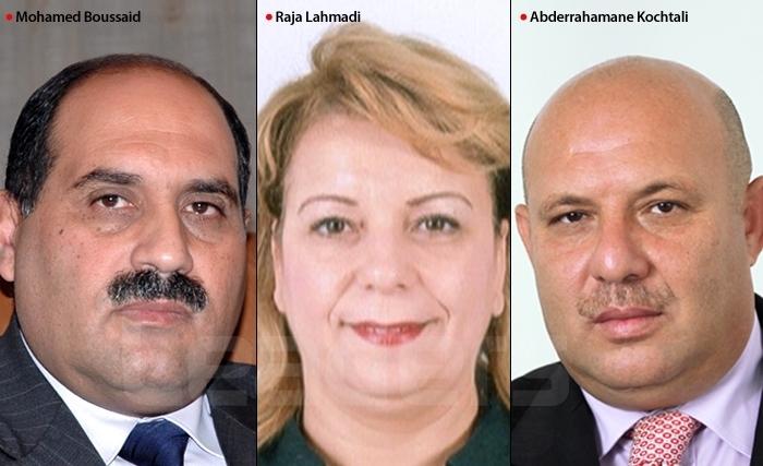 Mohamed Boussaid à La Presse, Raja Lahmadi à Dar Assabah et Abderrahamane Kochtali, SG du ministère des Finances Mohamed Boussaid à La Presse, Raja Lahmadi à Dar Assabah et Abderrahamane Kochtali, SG du ministère des Finances