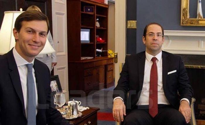 La rencontre surprise de Youssef Chahed à la Maison Blanche avec le gendre de Trump, Jared Kushner La rencontre surprise de Youssef Chahed à la Maison Blanche avec le gendre de Trump, Jared Kushner
