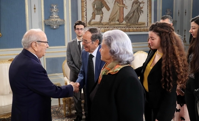 La famille de Slim Chaker chez le président Caïd Essebsi La famille de Slim Chaker chez le président Caïd Essebsi