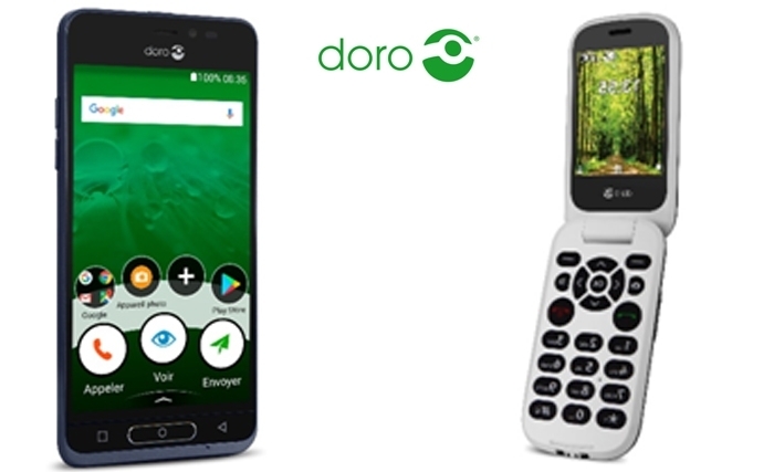 Doro présente deux nouveaux téléphones pour les seniors : le 8035 et le  7060 (MWC 2018)