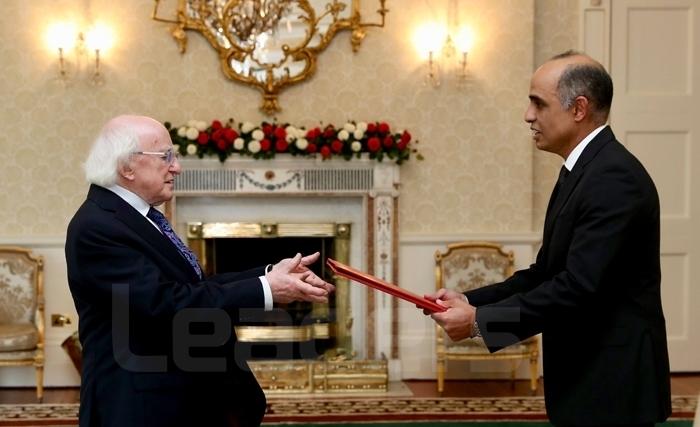 L’ambassadeur de Tunisie en Irlande, Nabil Ben Khedher présente ses lettres de créances L’ambassadeur de Tunisie en Irlande, Nabil Ben Khedher présente ses lettres de créances