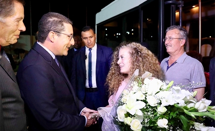 Ahed Tamimi : Nous espérons que la libération de la Palestine commencera à partir de la Tunisie (Photos) Ahed Tamimi : Nous espérons que la libération de la Palestine commencera à partir de la Tunisie (Photos)