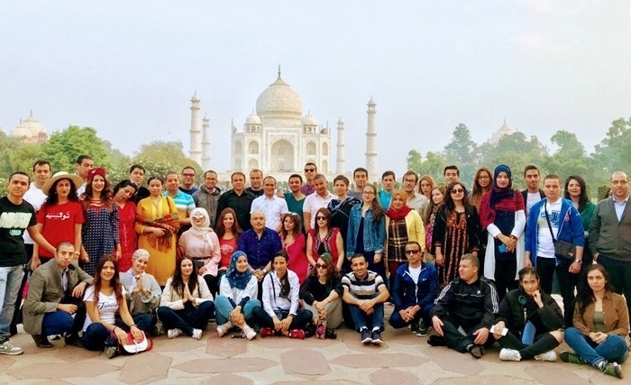 Les participants de la première formation spéciale pour les diplomates Tunisiens visitent l'Inde