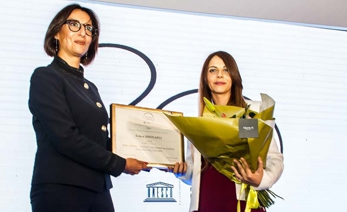 Zohra Dhouafli, lauréate de la Fondation L’Oréal-Unesco