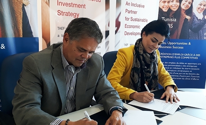 Accord de partenariat entre le Tunisian American Enterprise Fund et Tunisia Jobs Accord de partenariat entre le Tunisian American Enterprise Fund et Tunisia Jobs