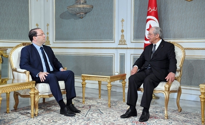 Premiere prise de  contact officielle entre le président de la République par intérim et le chef de gouvernement 