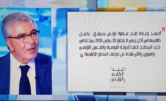 Zbidi : Voici pourquoi ne devons ouvrir notre ambassade en Syrie Zbidi : Voici pourquoi ne devons ouvrir notre ambassade en Syrie