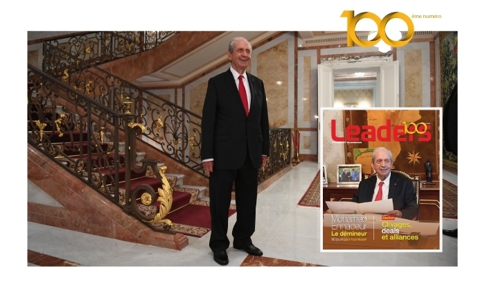  Interview exclusive du Président Ennaceur, les coulisses des élections et leurs enjeux, en couverture du 100ème numéro de Leaders