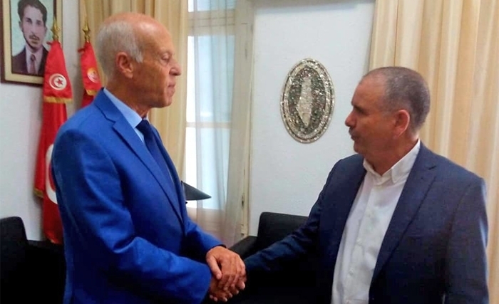 Lors de sa rencontre avec Noureddine Taboubi, Kaïs Saïed se démarque de Seifeddine Makhlouf et nie toute appartenance à un partie Lors de sa rencontre avec Noureddine Taboubi, Kaïs Saïed se démarque de Seifeddine Makhlouf et nie toute appartenance à un partie