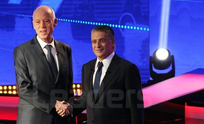 Une autre illustration de l'exception tunisienne : Nabil Karoui félicite son compétiteur Kaïs Saïed Une autre illustration de l'exception tunisienne : Nabil Karoui félicite son compétiteur Kaïs Saïed