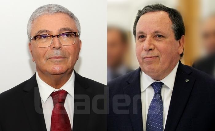 Abdelkarim Zebidi et Khemaies Jhinaoui limogés par Chahed de concert avec Saied Abdelkarim Zebidi et Khemaies Jhinaoui limogés par Chahed de concert avec Saied