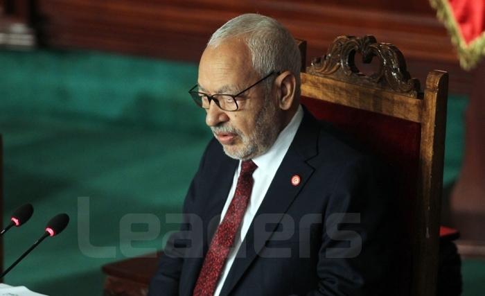 Rached Ghannouchi au perchoir Rached Ghannouchi au perchoir