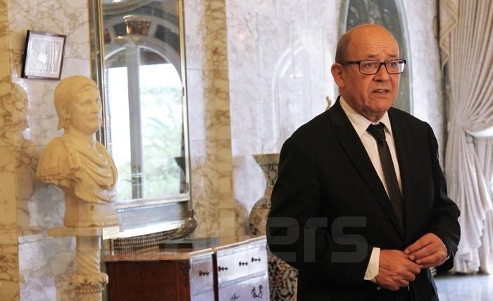 Jean-Yves Le Drian, ce jeudi à Tunis