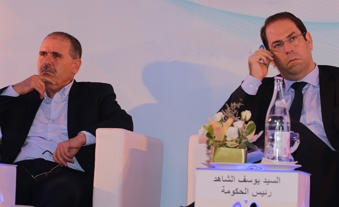 Ne vous trompez d'ennemi : c'est le conseil que donne Mustapha Ben Ahmed Youssef Chahed et Noureddine Taboubi, le dirigeant Ne vous trompez d'ennemi : c'est le conseil que donne Mustapha Ben Ahmed Youssef Chahed et Noureddine Taboubi, le dirigeant
