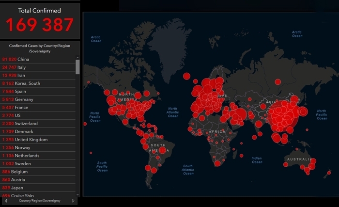 Géographie du Coronavirus : cartographie ponctuelle de la pandémie