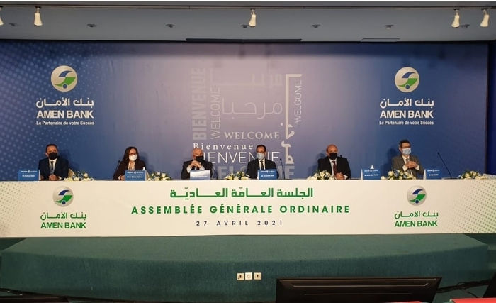 Tenue de l’AGO d’Amen Bank- Exercice 2020: Dividendes par action de 2,150 dinars - 43% du nominal Tenue de l’AGO d’Amen Bank- Exercice 2020: Dividendes par action de 2,150 dinars - 43% du nominal