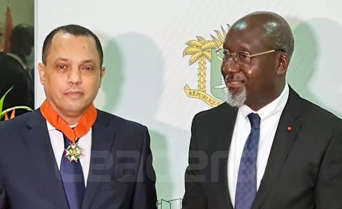 Bilan très positif de l'ambassadeur de Tunisie à Abidjan, Nawfel Labidi, fait commandeur de l'Ordre national