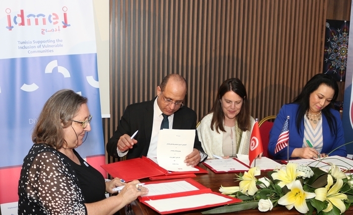 Subvention de 4 millions de dollars de l’Ambassade des Etats-Unis à Tunis pour le financement du projet : Appui à l’inclusion des Communautés Vulnérables en Tunisie « IDMEJ » 