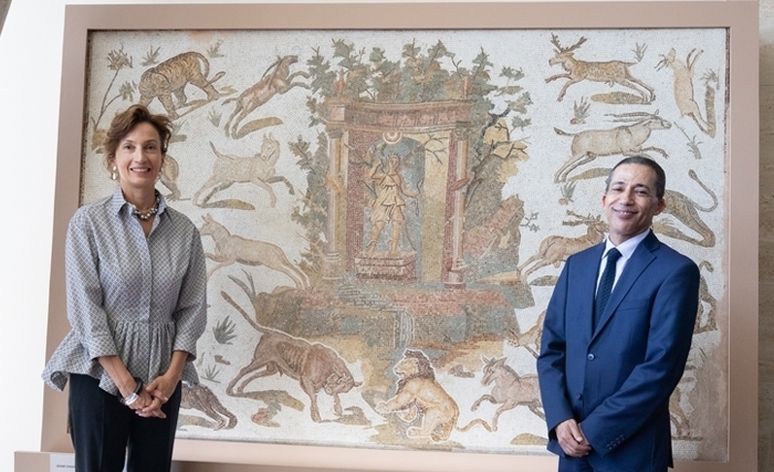 Ghazi Gherairi à l'Unesco avec Audrey Azoulay Ghazi Gherairi à l'Unesco avec Audrey Azoulay