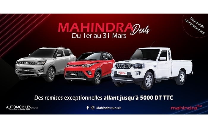 Mahindra Deals: Des remisesqui vous surprendront!