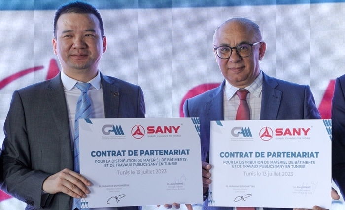 GAM Tunisie, filiale du groupe UTIC, annonce le lancement en Tunisie de la marque chinoise SANY d’engins de chantier 