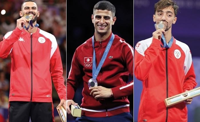 Les Tunisiens médaillés aux Jeux Olympiques de Paris 2024: Firas Katoussi, Farès Ferjani et Mohamed Khalil Jendoubi Les Tunisiens médaillés aux Jeux Olympiques de Paris 2024: Firas Katoussi, Farès Ferjani et Mohamed Khalil Jendoubi