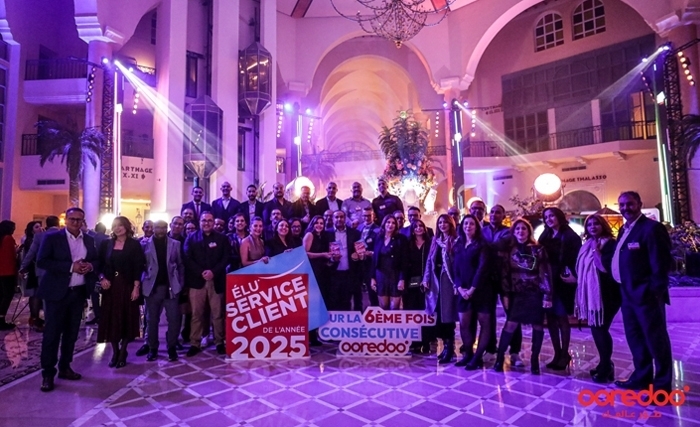 Ooredoo Tunisie sacrée pour la sixième année consécutive au prix "Service Client de l’année 2025" et remporte trois prestigieuses distinctions dans le domaine des télécommunications Ooredoo Tunisie sacrée pour la sixième année consécutive au prix "Service Client de l’année 2025" et remporte trois prestigieuses distinctions dans le domaine des télécommunications
