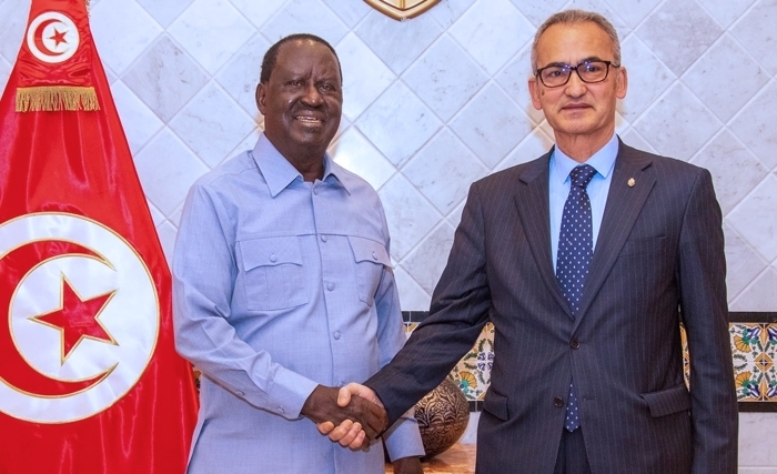 Raila Odinga, candidat du Kenya à la présidence de la Commission de l’Union africaine en tournée en Afrique du Nord Raila Odinga, candidat du Kenya à la présidence de la Commission de l’Union africaine en tournée en Afrique du Nord