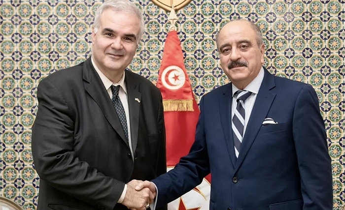 Le nouvel ambassadeur de Palestine à Tunis, Rami Qaddoumi, reçu par le ministre des Affaires étrangères, Mohamed Ali Nafti Le nouvel ambassadeur de Palestine à Tunis, Rami Qaddoumi, reçu par le ministre des Affaires étrangères, Mohamed Ali Nafti