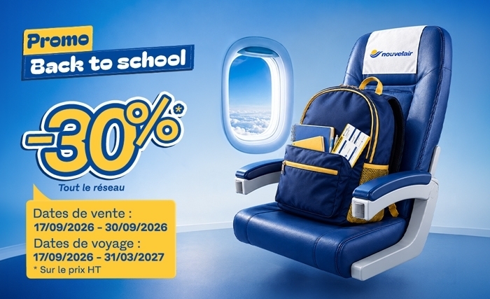La promotion «Back to school» de nouvelair est de retour!